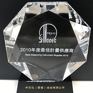 Sinopec's Certifications & Awards - Best Measuring Instrument Supplier